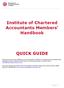 Institute of Chartered Accountants Members Handbook