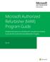 Microsoft Authorized Refurbisher (MAR) Program Guide