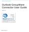 Outlook GroupWare Connector User Guide