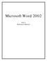 Microsoft Word Part I Reference Manual