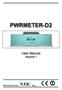 PWRMETER-D2. User Manual Volume 1. Manufactured by