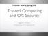 Trusted Computing and O/S Security