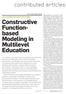 Constructive Functionbased Modeling in Multilevel Education