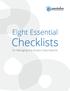 Eight Essential. Checklists. for Managing the Analytic Data Pipeline