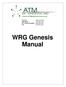 Toll Free: Main Office: 24/7 Technical Support: Fax: WRG Genesis Manual