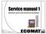 Service manual 1. Machine parts and electrical drawings V 2.6