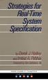 STRATEGIES FOR REAL-TIME SYSTEM SPECIFICATION