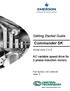 Commander SK. Getting Started Guide. AC variable speed drive for 3 phase induction motors. Model sizes 2 to 6. Part Number: Issue: 8