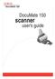 DocuMate 150. scanner. user s guide