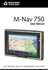 M-Nav 750. User Manual GPS TRACKING AND FLEET MANAGEMENT SOLUTIONS