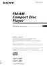FM/AM Compact Disc Player