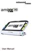 The Amigo HD includes a convenient carrying case, built in battery, USB and HDMI cables, power supply and comes with a 2 year warranty.