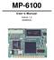 MP-6100 User s Manual