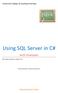 Using SQL Server in C#