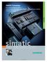 SIMATIC Technology For technological tasks counting/measuring, cam control, closed-loop control, motion control. Brochure April 2007