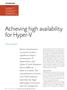 Achieving high availability for Hyper-V