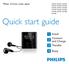 Quick start guide. Install Connect and Charge Transfer Enjoy. Philips GoGear audio player