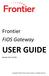 Frontier FiOS Gateway USER GUIDE. Model: FiOS-G1100. Copyright 2016 Frontier Communications. All Rights Reserved.