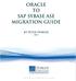ORACLE TO SAP SYBASE ASE MIGRATION GUIDE