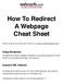 How To Redirect A Webpage Cheat Sheet