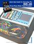 WE-20. Quick Start Guide For Operating The. Portable Three-Phase Meter Tester/Analyzer