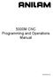 5000M CNC Programming and Operations Manual