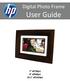 Digital Photo Frame. User Guide. 7 df730p1 9 df940p df1010p1