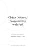 Object Oriented Programming with Perl