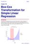 Box-Cox Transformation for Simple Linear Regression