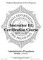 Instructor III Certification Course NFPA