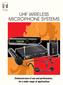 UHF WIRELESS MICROPHONE SYSTEMS