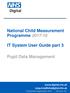 National Child Measurement Programme 2017/18. IT System User Guide part 3. Pupil Data Management