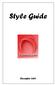 Style Guide December 2001
