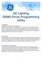 GE Lighting DEMO Driver Programming Utility