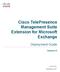 Cisco TelePresence Management Suite Extension for Microsoft Exchange