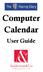 Computer Calendar. User Guide