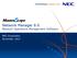Network Manager 8.0 Network Operations Management Software. NEC Corporation November, 2017