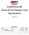 UMSDXXXGBP Micro-SD 3.0 Memory Card Specification