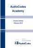 AudioCodes Academy Course Catalog February 2013
