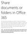 Share documents or folders in Office 365