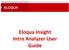 Eloqua Insight Intro Analyzer User Guide