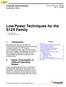 Low-Power Techniques for the S12X Family Steve McAslan MCD Applications, EKB