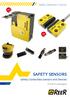 Safety. Detection. Control. new. new SAFETY SENSORS. Safety Contactless Sensors and Devices. Product catalogue. Issue 1