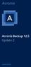 Acronis Backup 12.5 Update 2 USER GUIDE