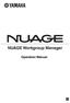 NUAGE Workgroup Manager. Operation Manual