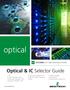 optical Optical & IC Selector Guide FEATURING 2017 High Performance Portfolio