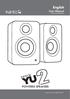English User Manual POWERED SPEAKERS. Supporting your digital lifestyle. YU2 Powered Speakers