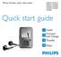 Quick start guide. Install Connect and Charge Transfer Enjoy. Philips GoGear audio video player