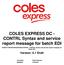 COLES EXPRESS DC - CONTRL Syntax and service report message for batch EDI