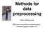 Methods for data preprocessing